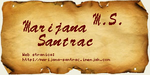Marijana Santrač vizit kartica